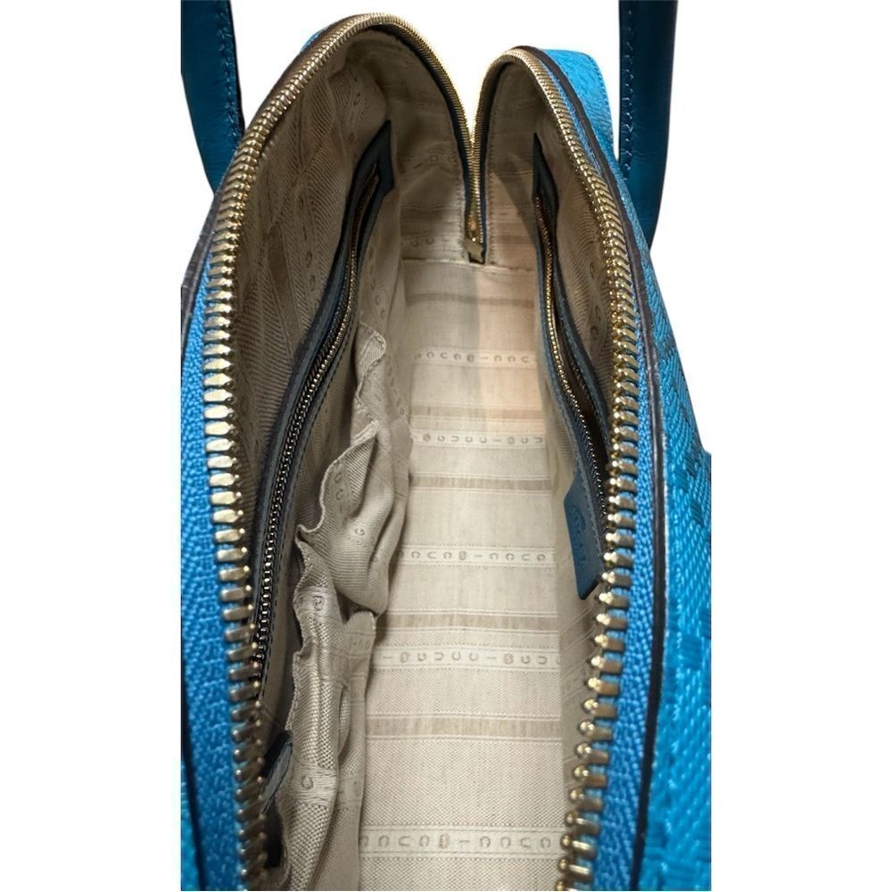 GUCCI Cerulean Blue Diamanté Leather 2way Boston Bag Auth Speedy Doctor Duffle - Picture 13 of 15